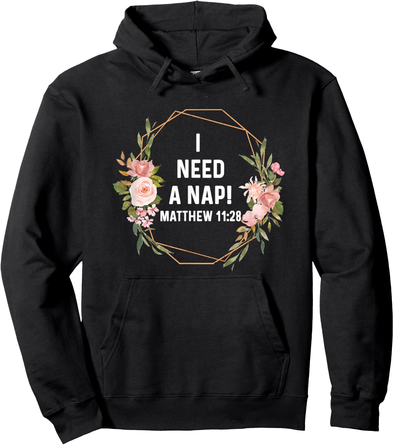 Matthew 11:28 11 28 God Jesus Religious Quote Christian Hoodie - Hoodie | Black