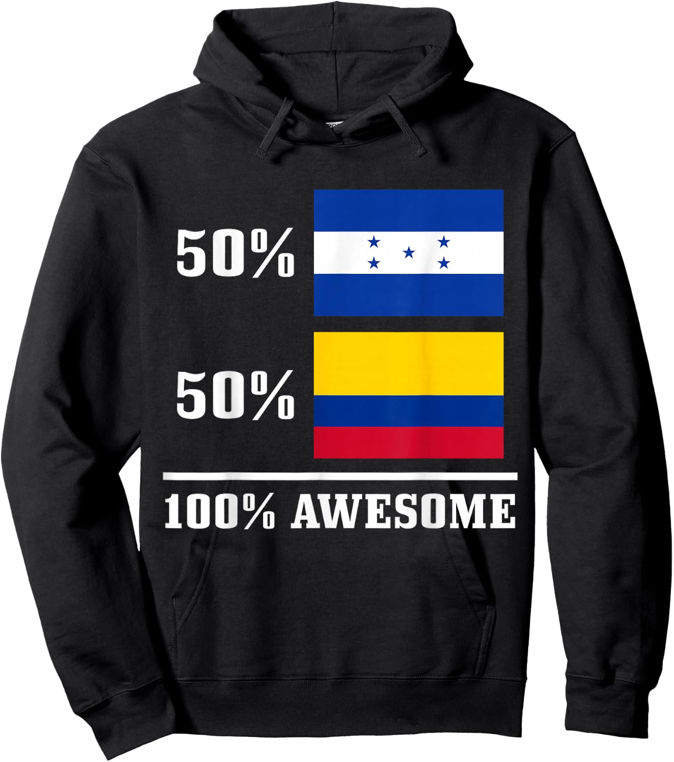 Honduras Colombia Colombian Honduran Flag Pride Heritage Hoodie - Hoodie | Black