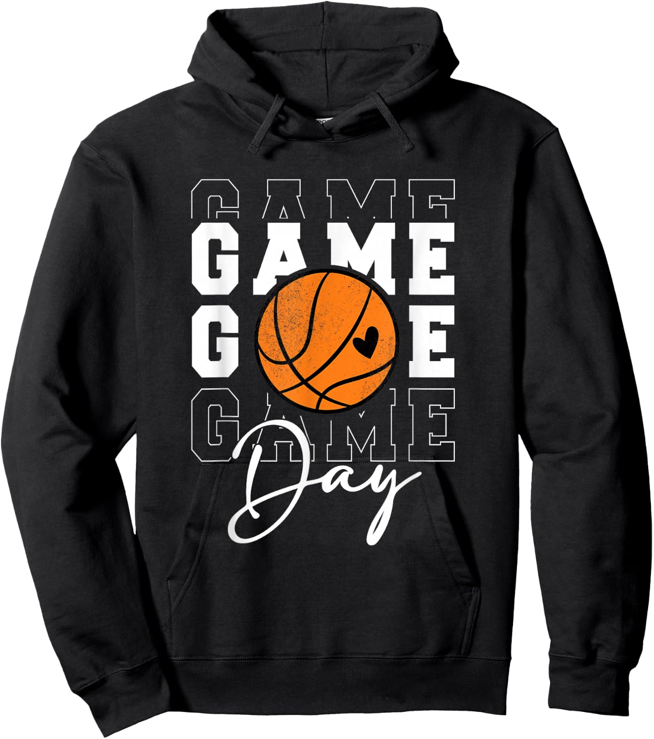 Game Day Basketball Shirt for Youth Boy Girl Basketball Mom Hoodie - Hoodie | Black