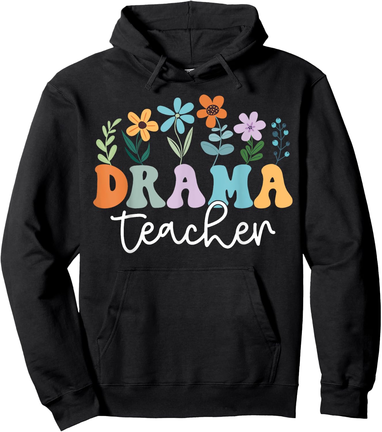 Groovy Drama Teacher, Theatre Teacher, Acting Teacher Men Women Hoodie - Hoodie | Black