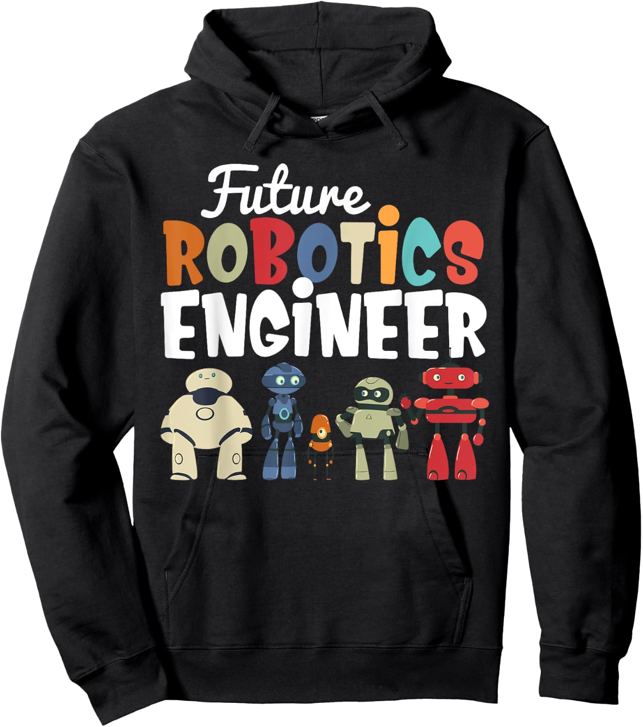 Cool Build Robot Future Robotics Engineer Kids Droid Builder Hoodie - Hoodie | Black