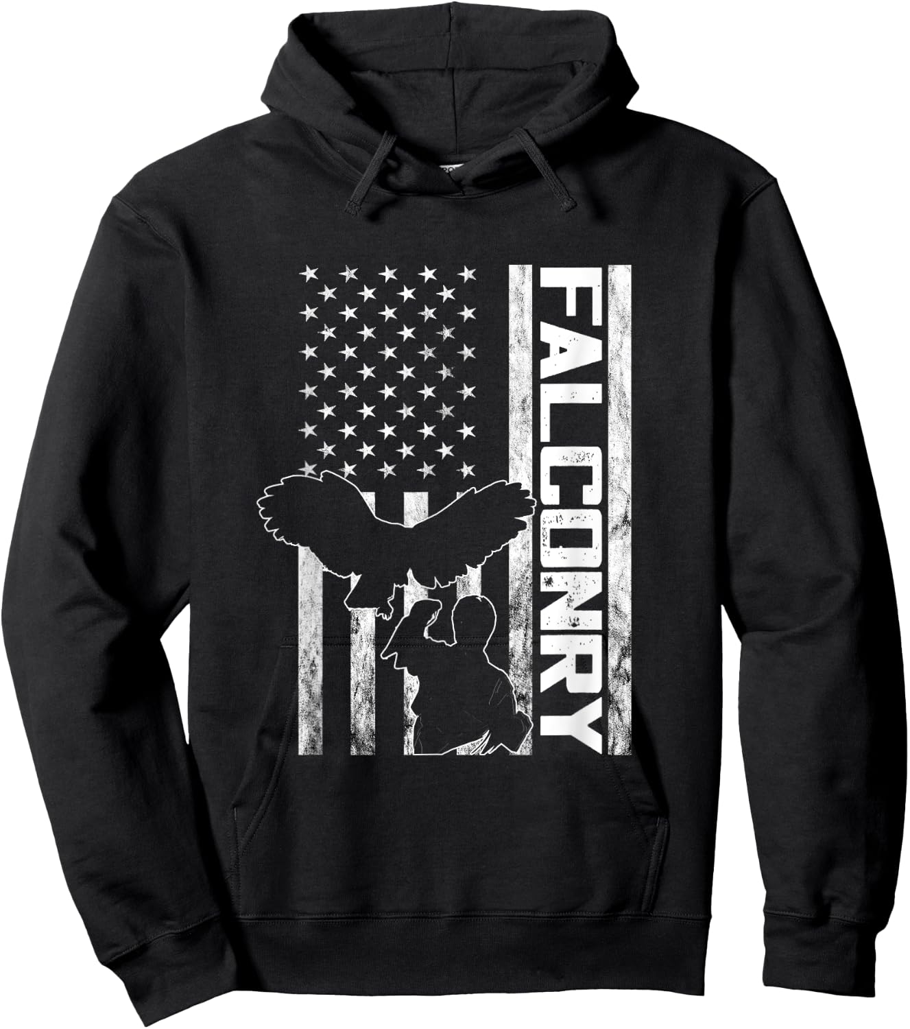 American Falconry Birder Falcon Trainer Ornithology Falcon Hoodie - Hoodie | Black