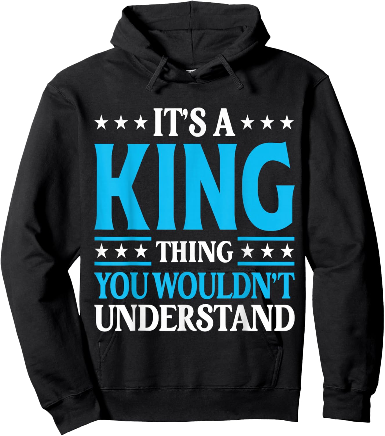 It's A King Thing Surname Funny Family Last Name King Hoodie - Hoodie | Black