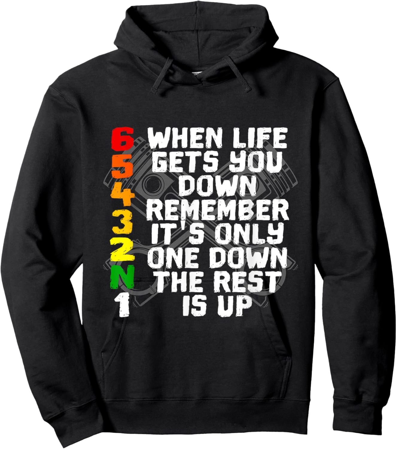 When Life Gets You Down Remember - Motorcycle Hoodie - Hoodie | Black