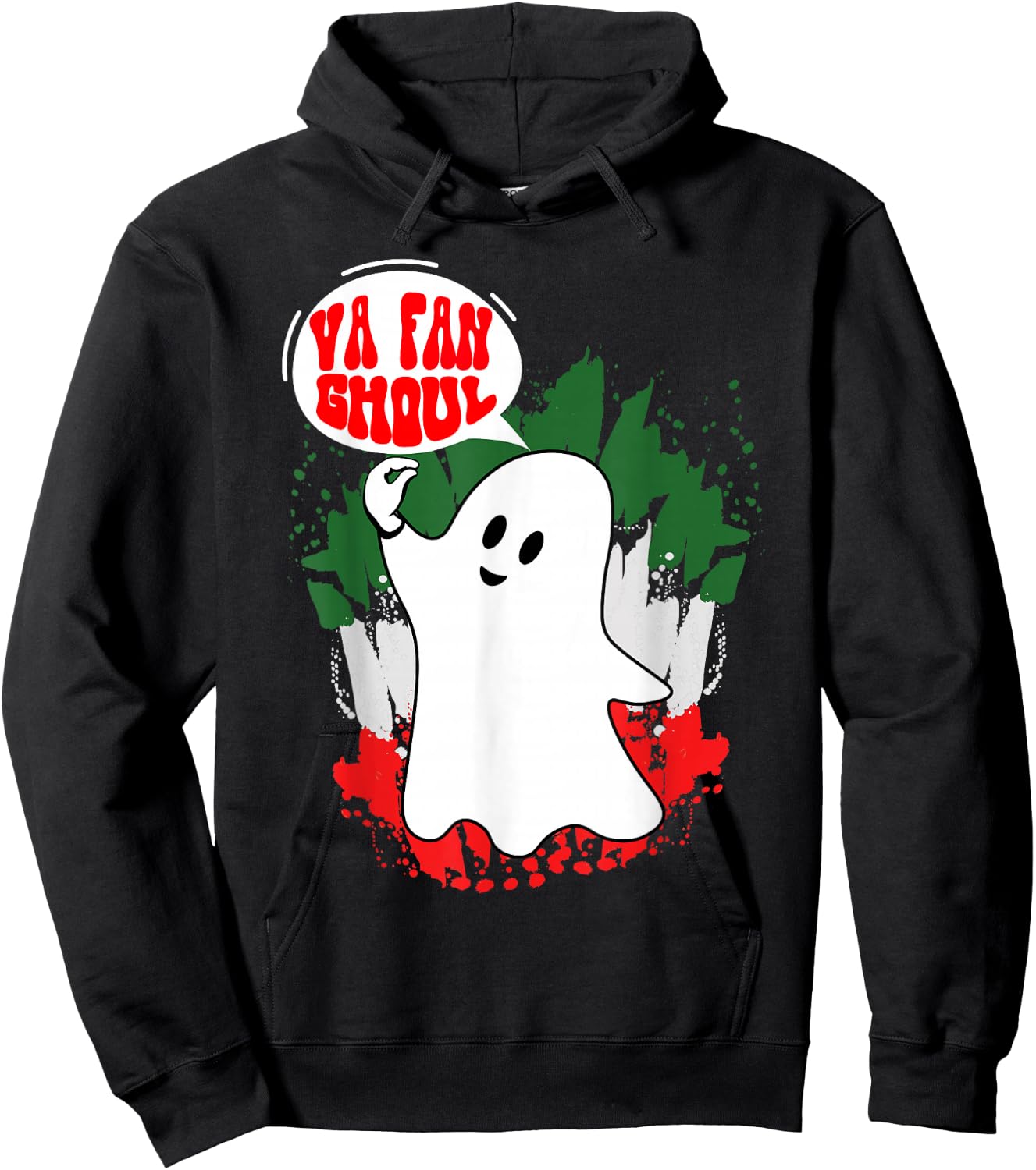 Va Fan Ghoul Women Italian Funny Halloween Ghost Hoodie - Hoodie | Black