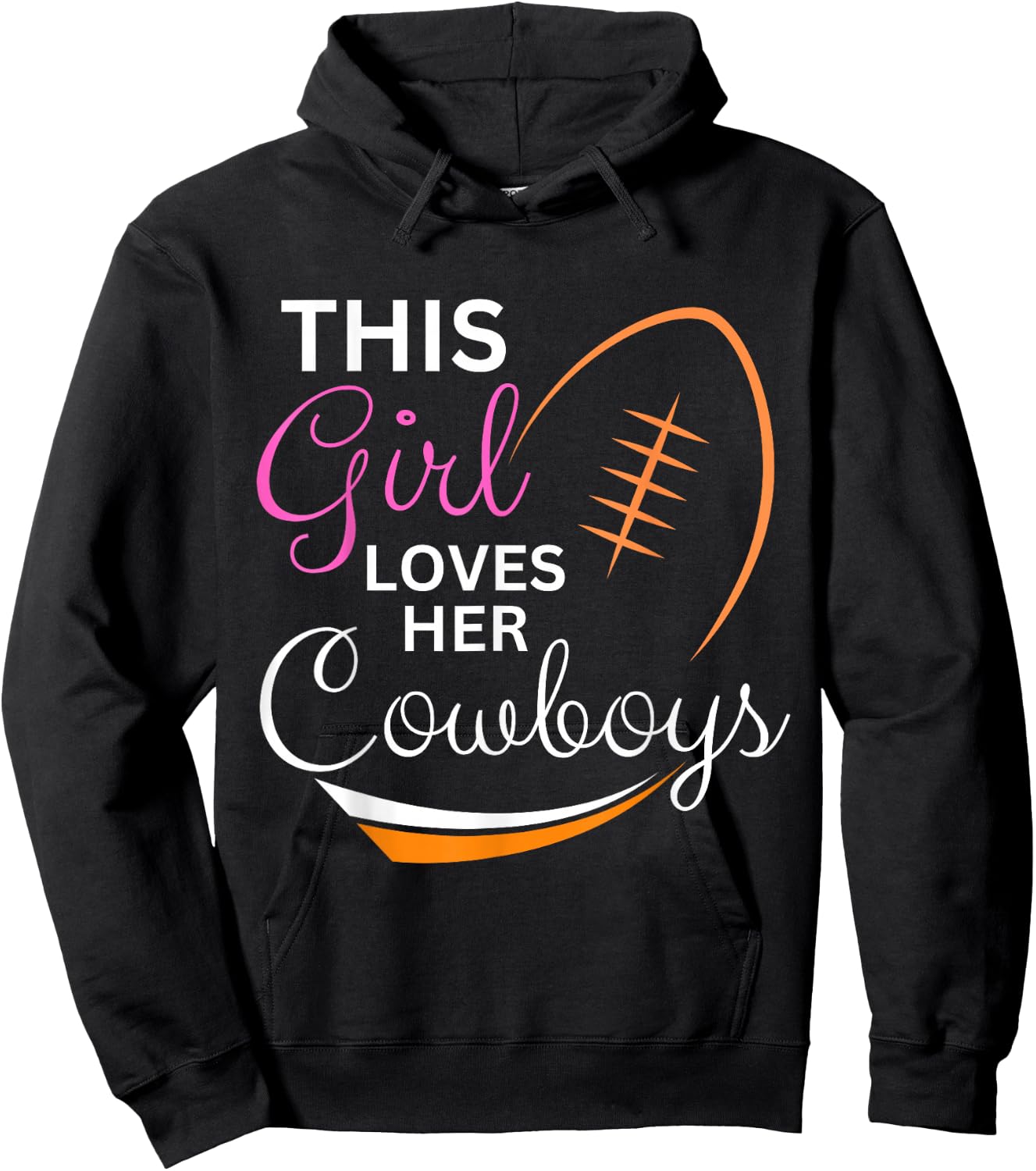 This Girl Loves Her Cowboy Cute Texas Dallas Hoodie - Hoodie | Black