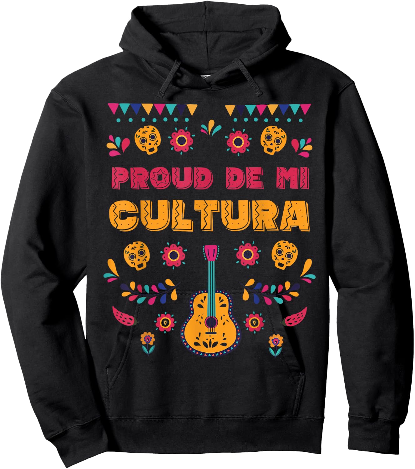 Proud De Mi Cultura Latino Month Hoodie - Hoodie | Black