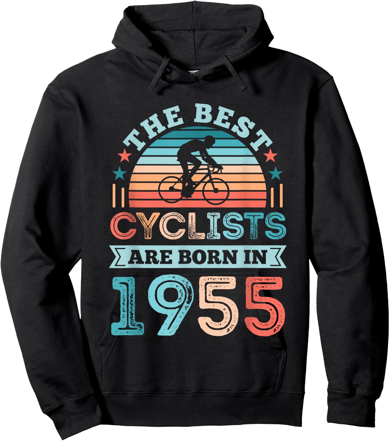 The best Cyclist born in 1955 70th Birthday Cycling Gifts Hoodie - Hoodie | Black