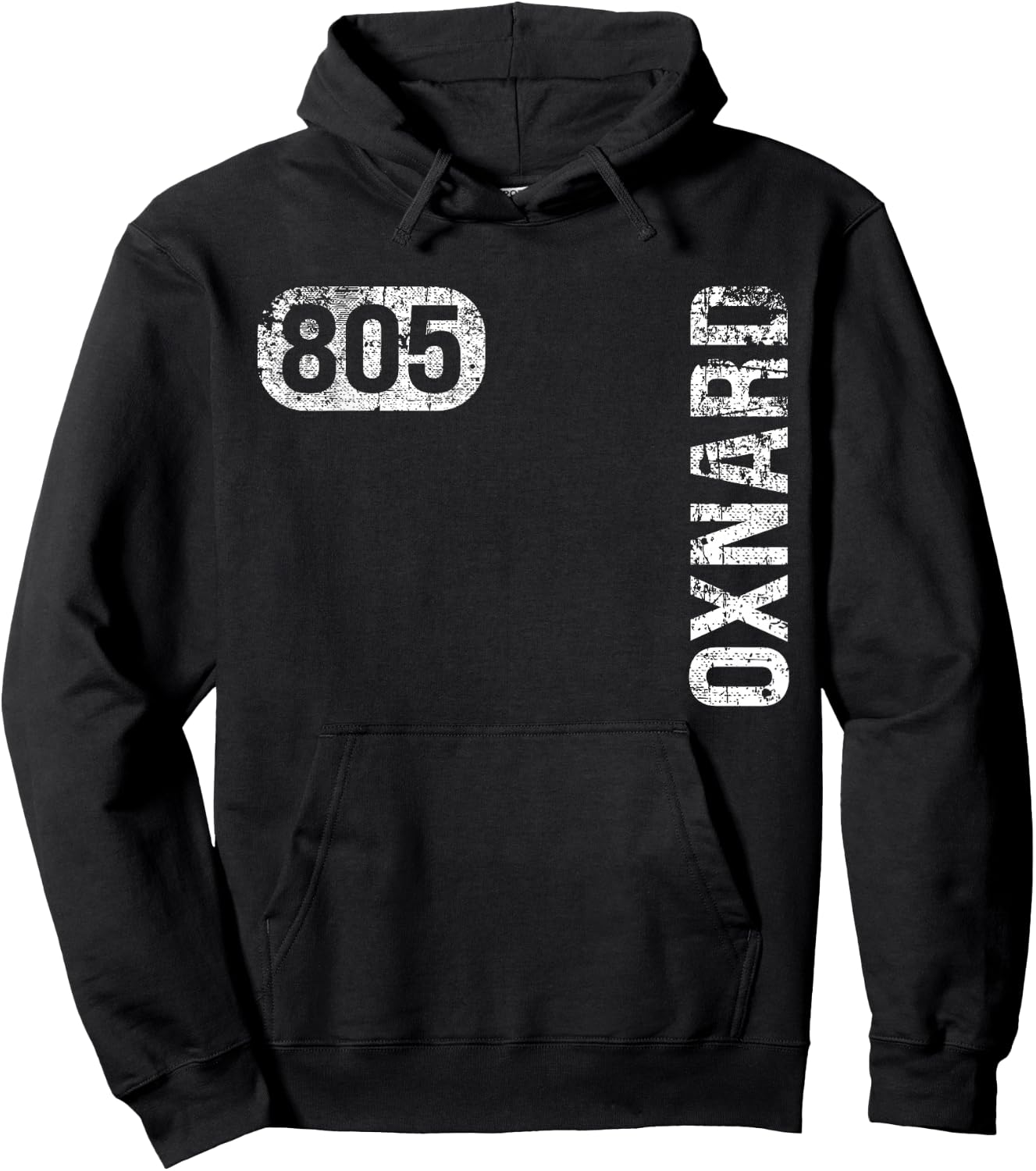 Oxnard California 805 Area Code Vintage Retro Hoodie - Hoodie | Black