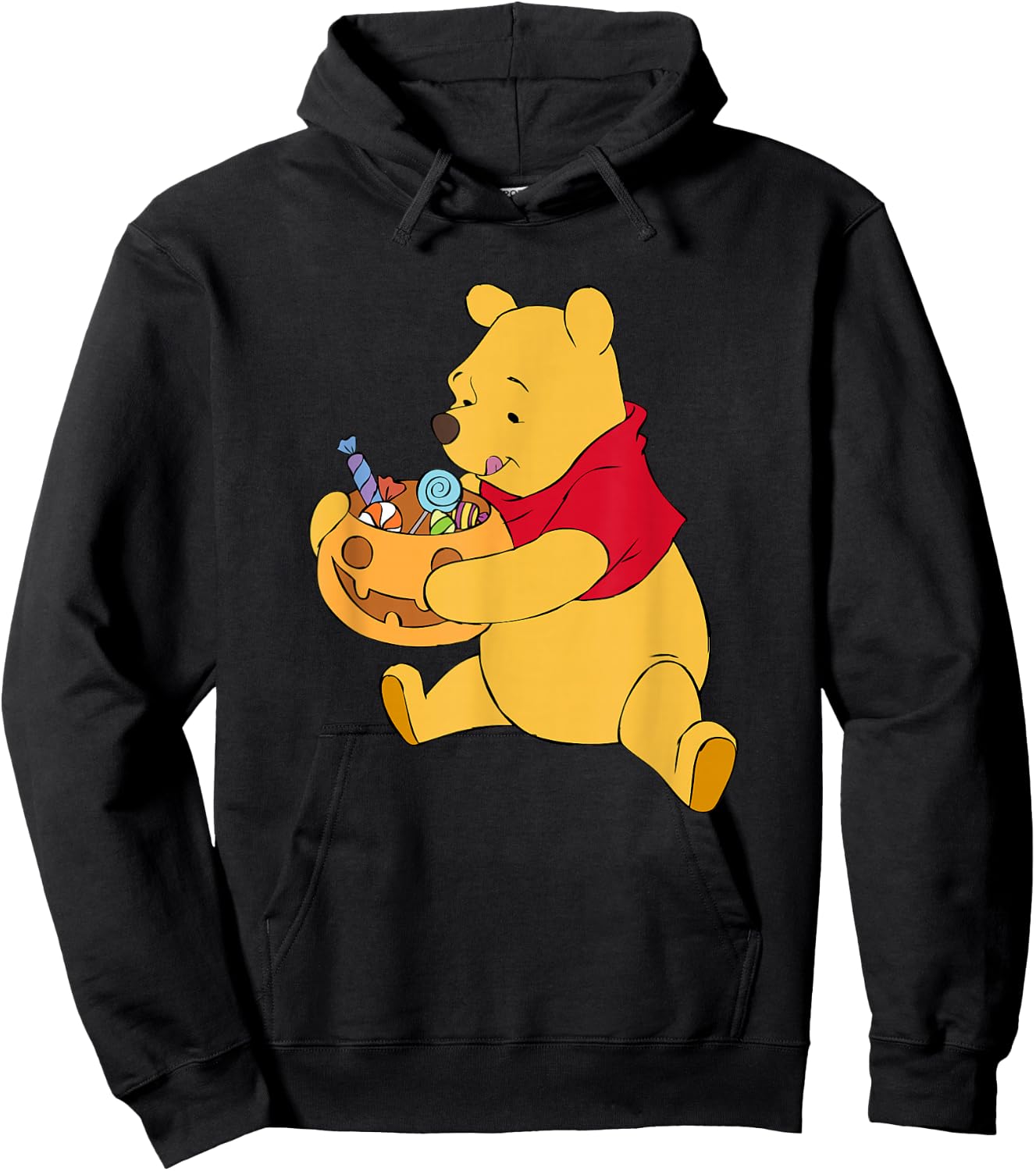 Disney Winnie The Pooh Halloween Pumpkin Candy Bowl Hoodie - Hoodie | Black