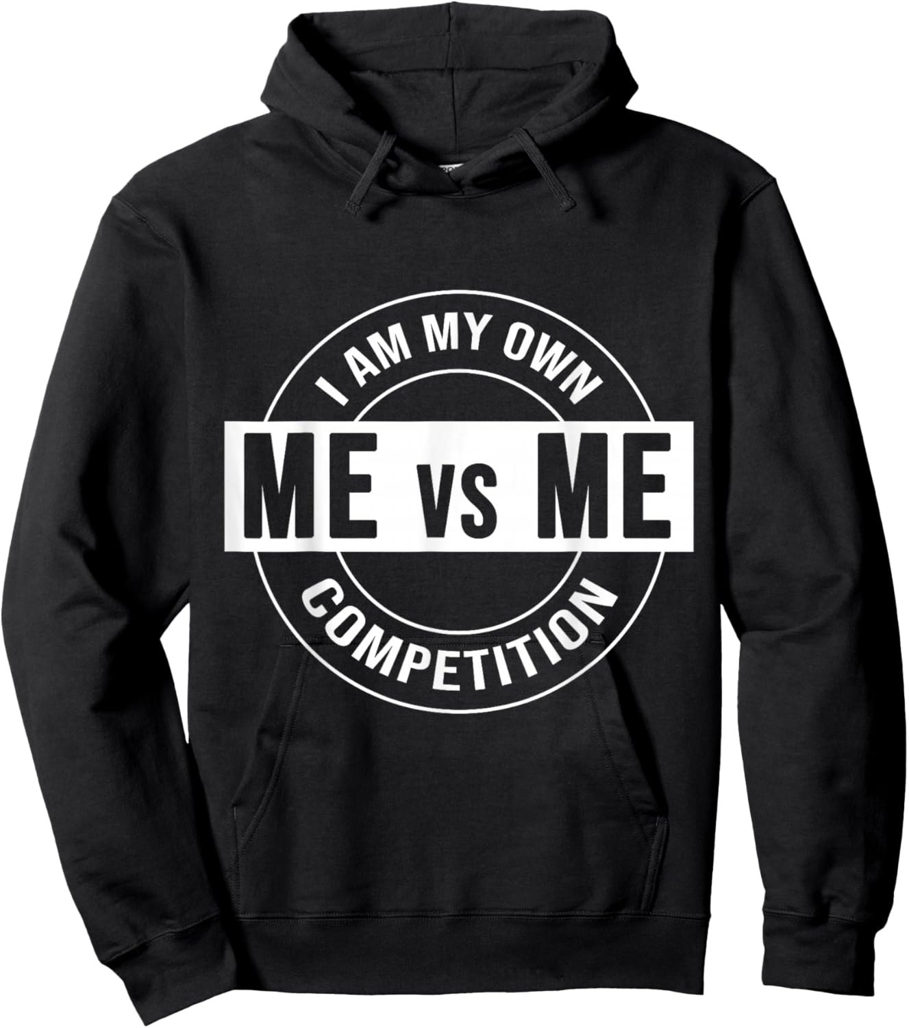 Me, Vs Me Gym Quote Inspirational Motivational Versus Hoodie - Hoodie | Black