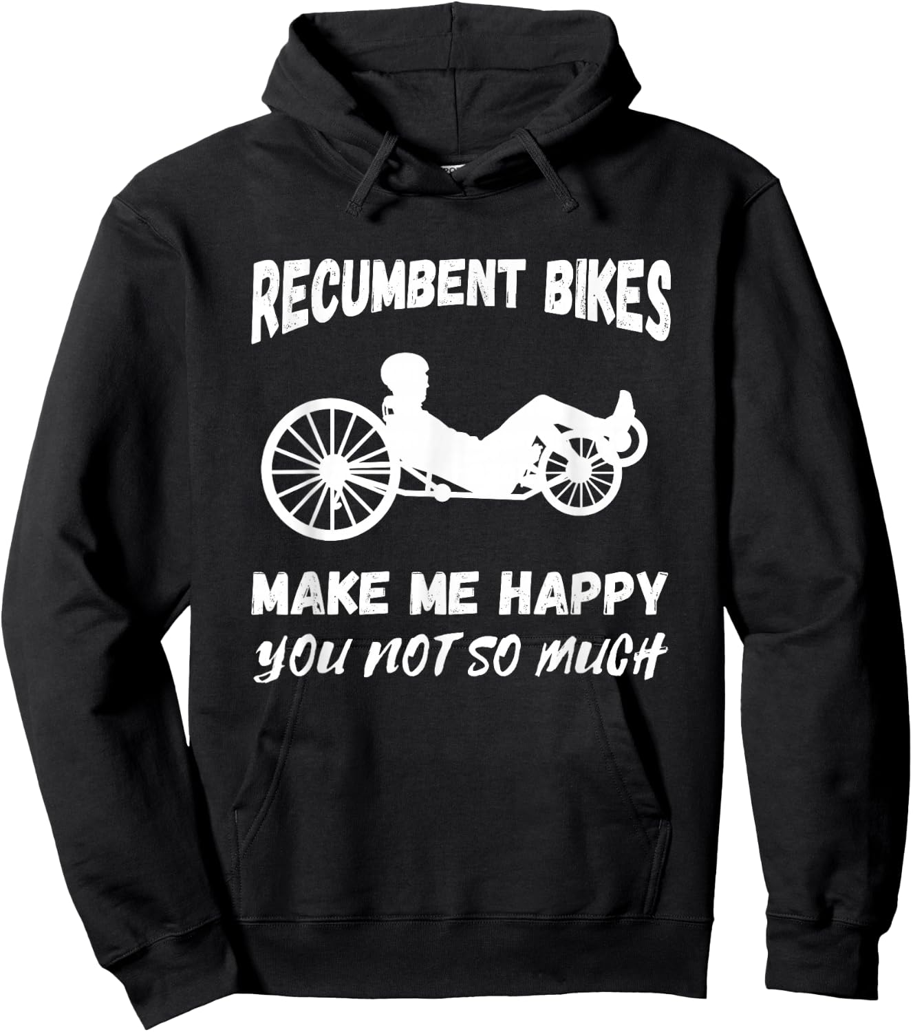 Make Me Happy Recumbent Bike Cycling Recumbent Bicycle Hoodie - Hoodie | Black