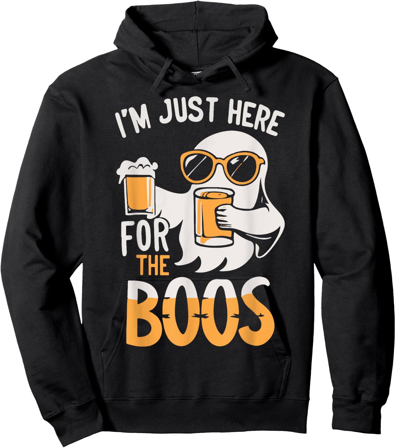 I'm Just Here for the Boos Halloween Party Hoodie - Hoodie | Black