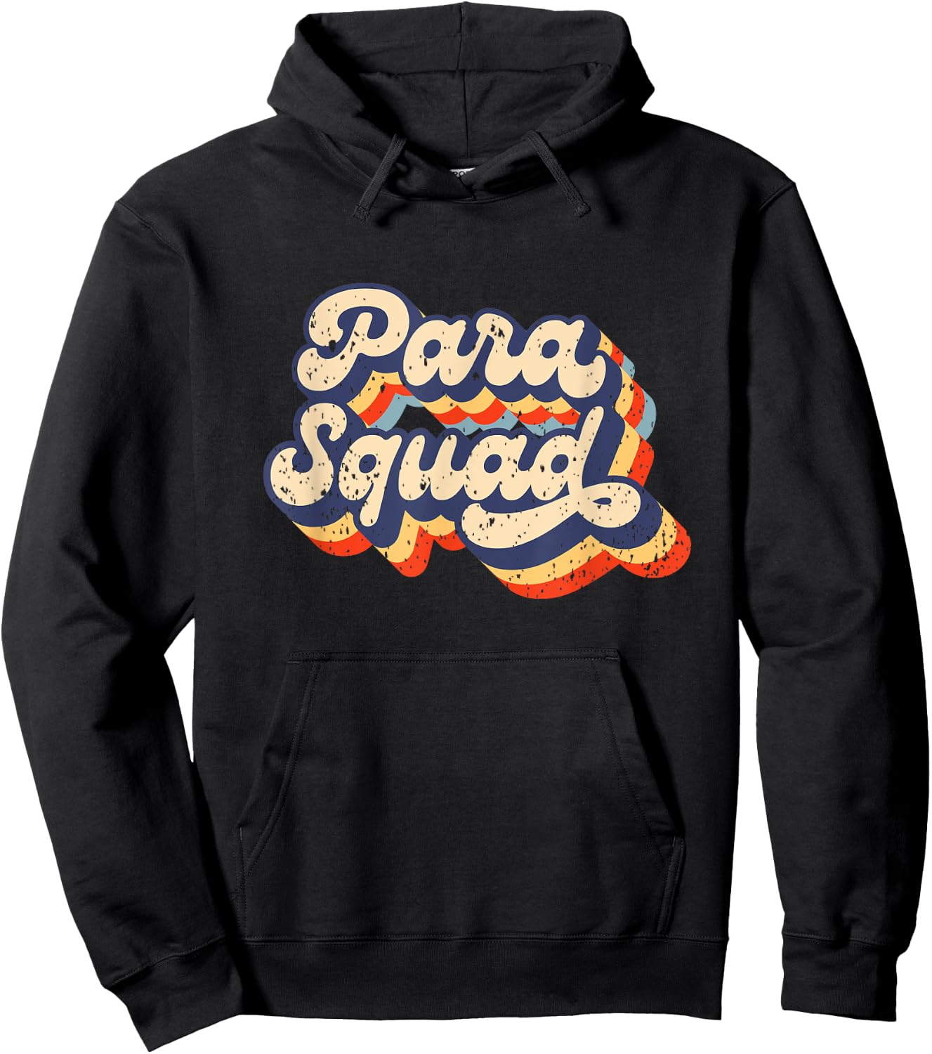 Para Squad Teacher Paraprofessional Life Para pro Retro Women Girls Kids Hoodie - Hoodie | Black