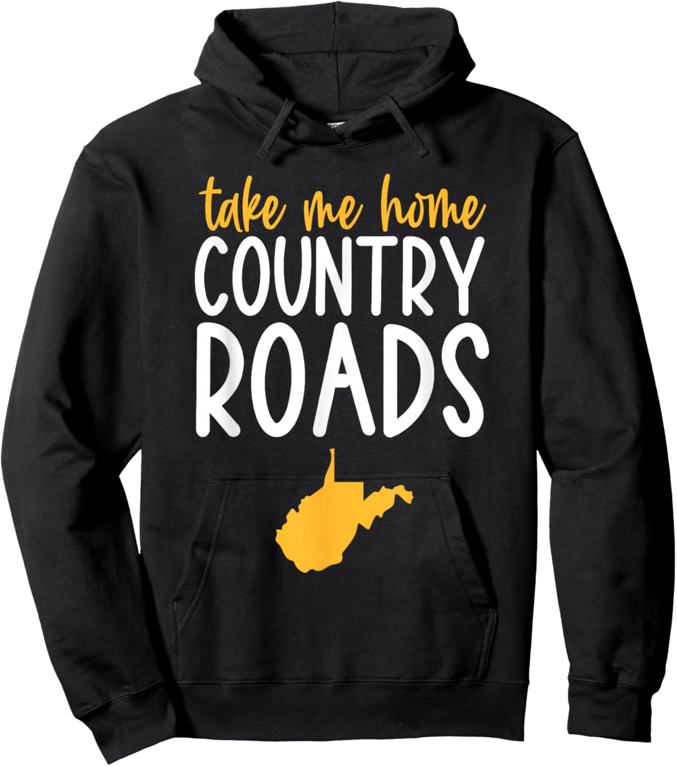 West Virginia Apparel | West Virginia Home | I Love WV State Hoodie - Hoodie | Black