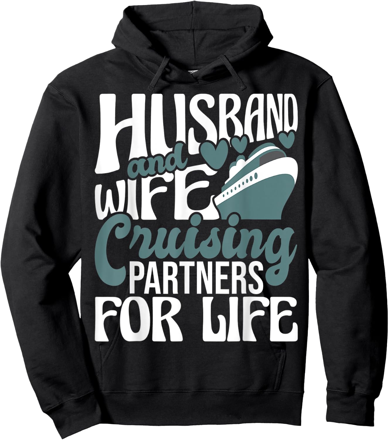 Husband And Wife Cruising Partners For Life - Cruiser Cruise Hoodie - Hoodie | Black