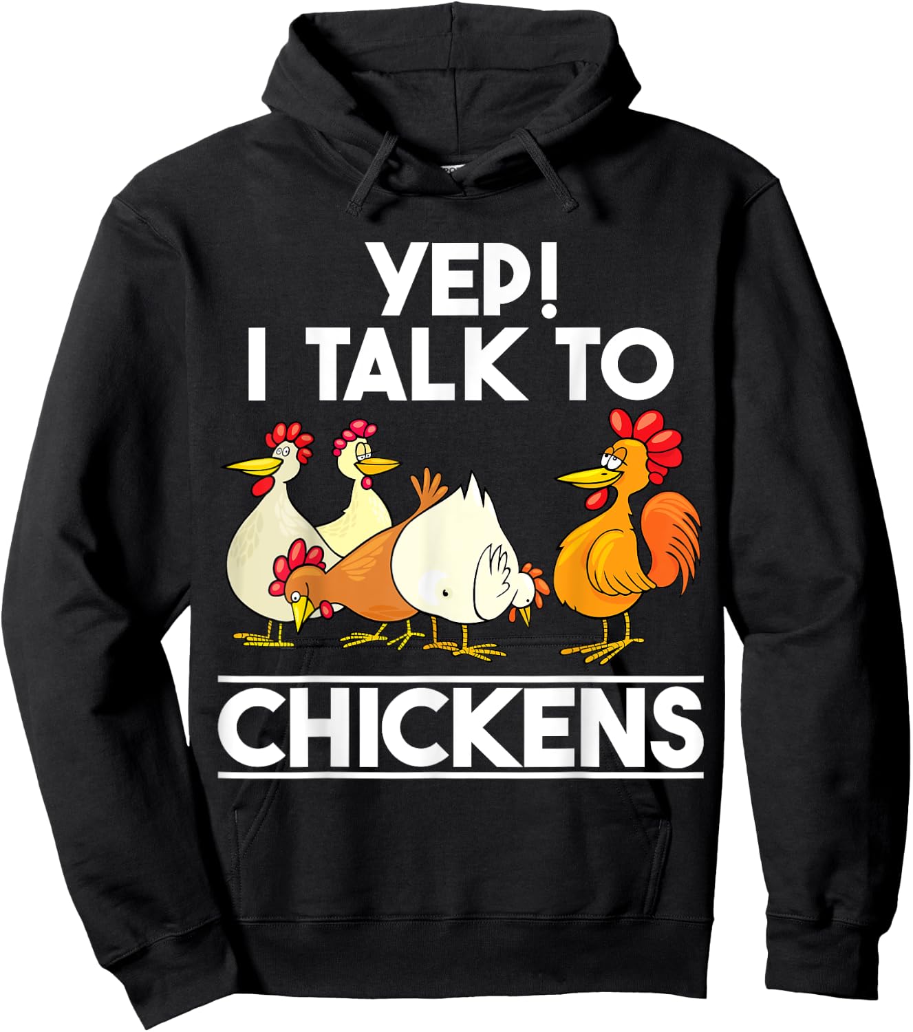 Yep I Talk To Chickens shirt Funny Humor Chicken Lady Women Hoodie - Hoodie | Black