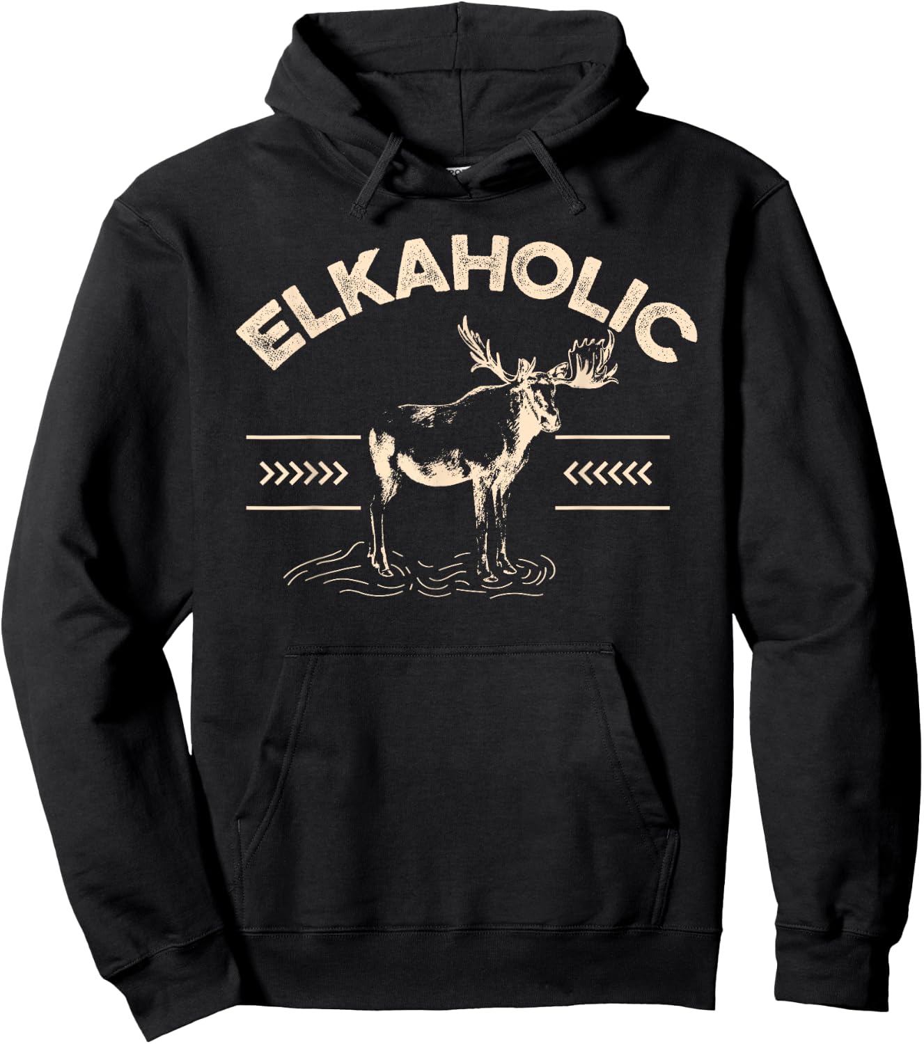 Elkaholic Deer Hunter Hoodie - Hoodie | Black