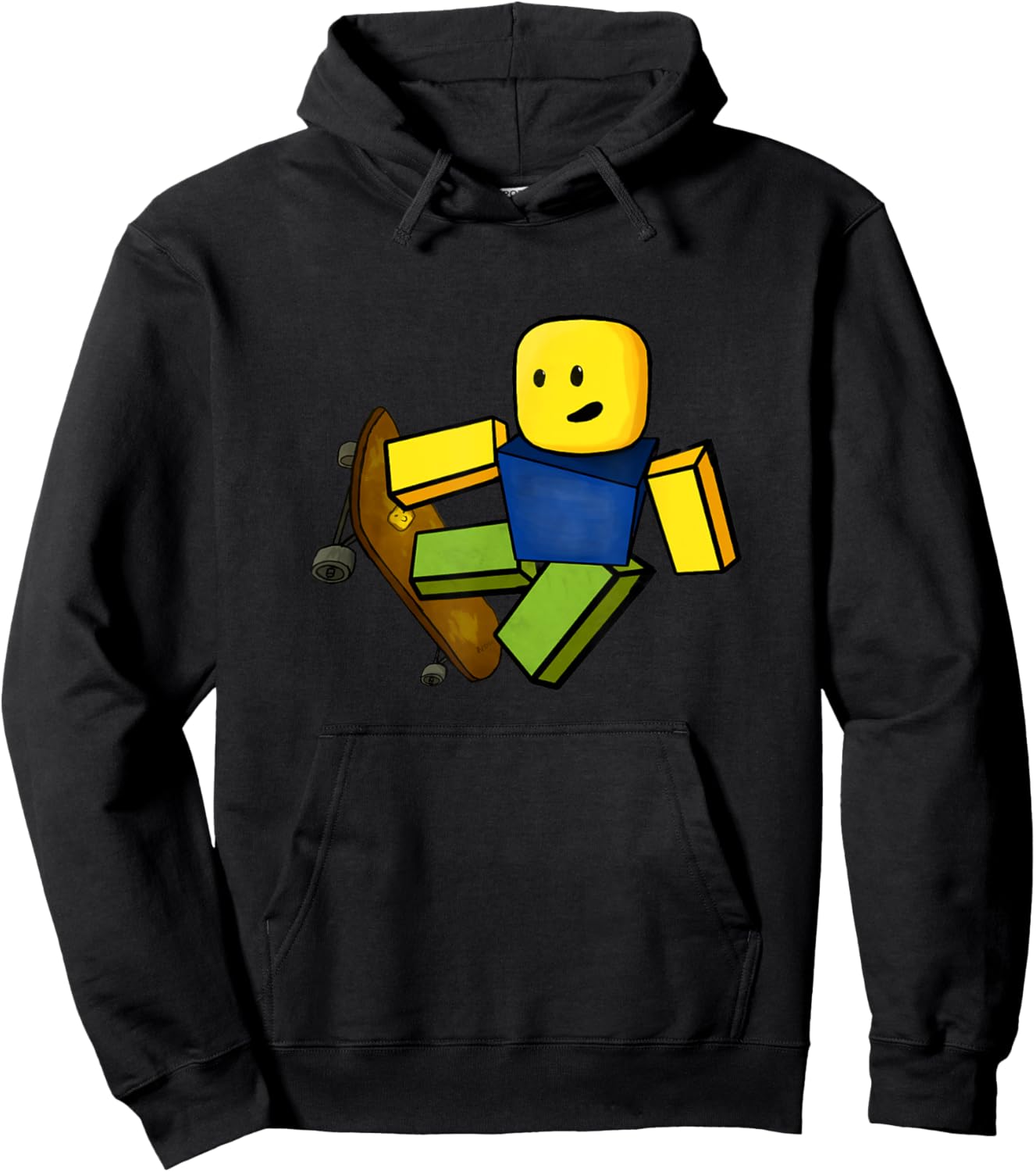 Blox Noob Skater | Funny Meme Gaming Gift Gamers Hoodie - Hoodie | Black