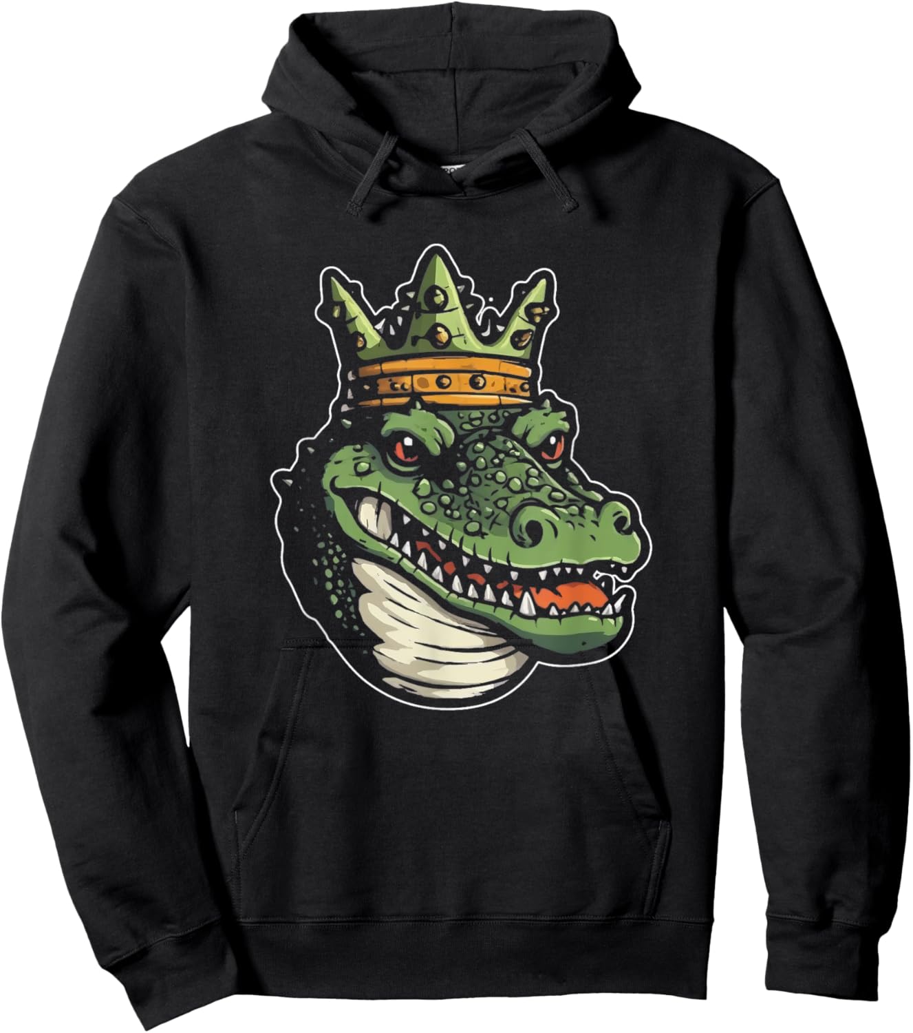 Alligator Crown Cute Crocodile Wildlife Animal King Hoodie - Hoodie | Black