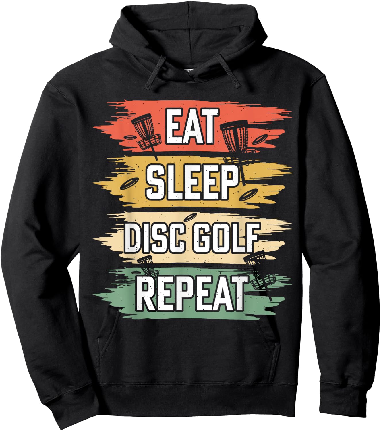 Eat Sleep Disc Golf Repeat Hoodie - Hoodie | Black