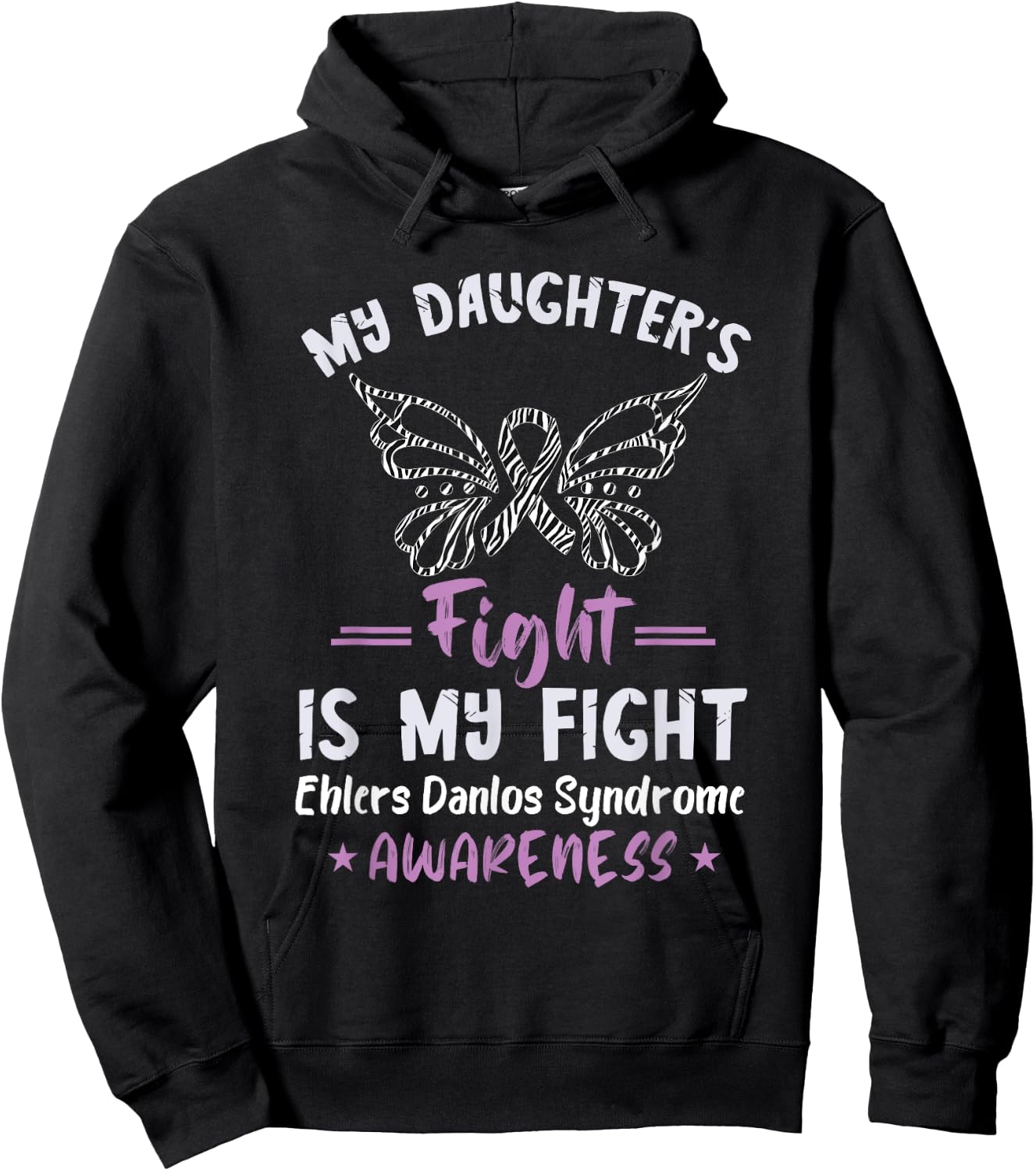 Ehlers Danlos Syndrome Awareness My Daughter's Fight Hoodie - Hoodie | Black