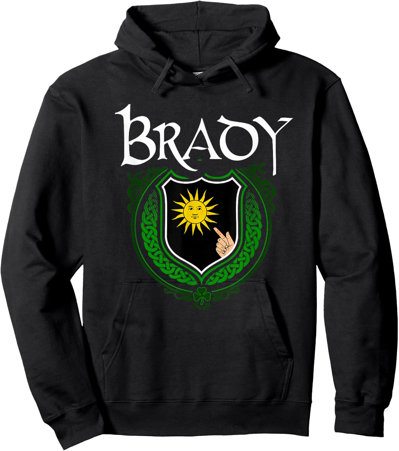 Brady Surname Irish Clan Tartan Badge Ireland Hoodie - Hoodie | Black