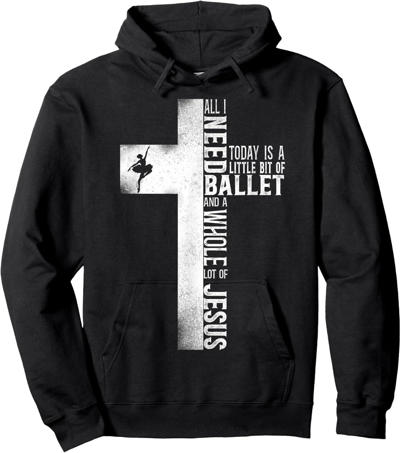 Ballet Dancer Dance Girl Ballerina Jesus Faith Christian Hoodie - Hoodie | Black