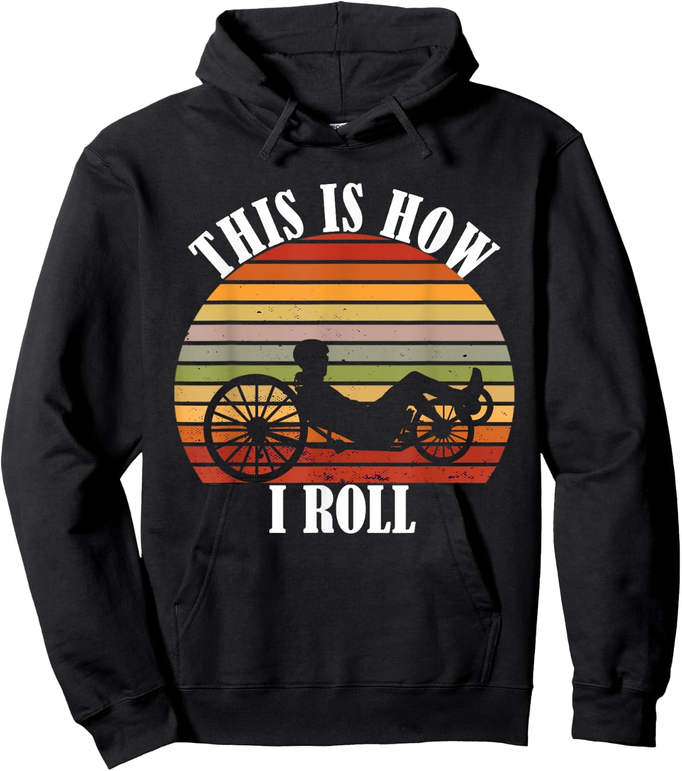 Recumbent Bike Vintage Retro This Is How Recumbent Bicycle Hoodie - Hoodie | Black