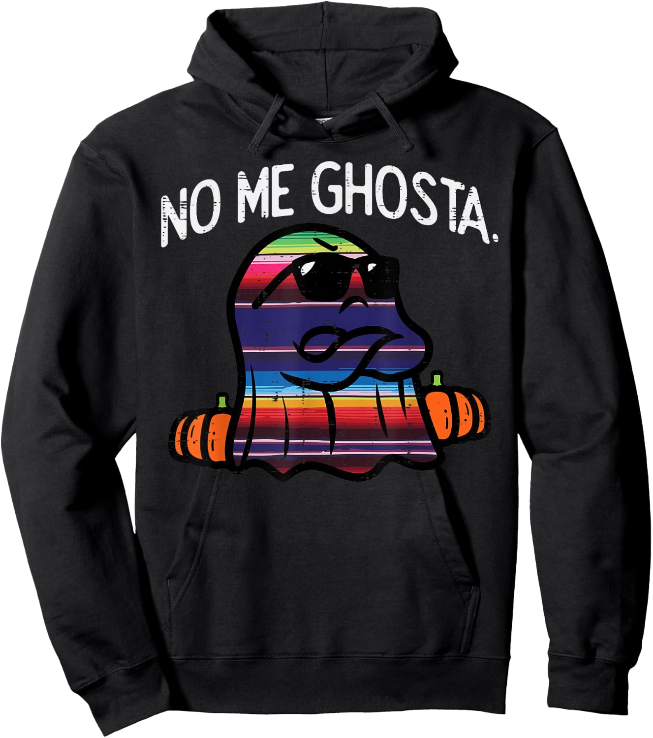 No Me Ghosta Gusta Pun Funny Ghost Mexican Halloween Spanish Hoodie - Hoodie | Black