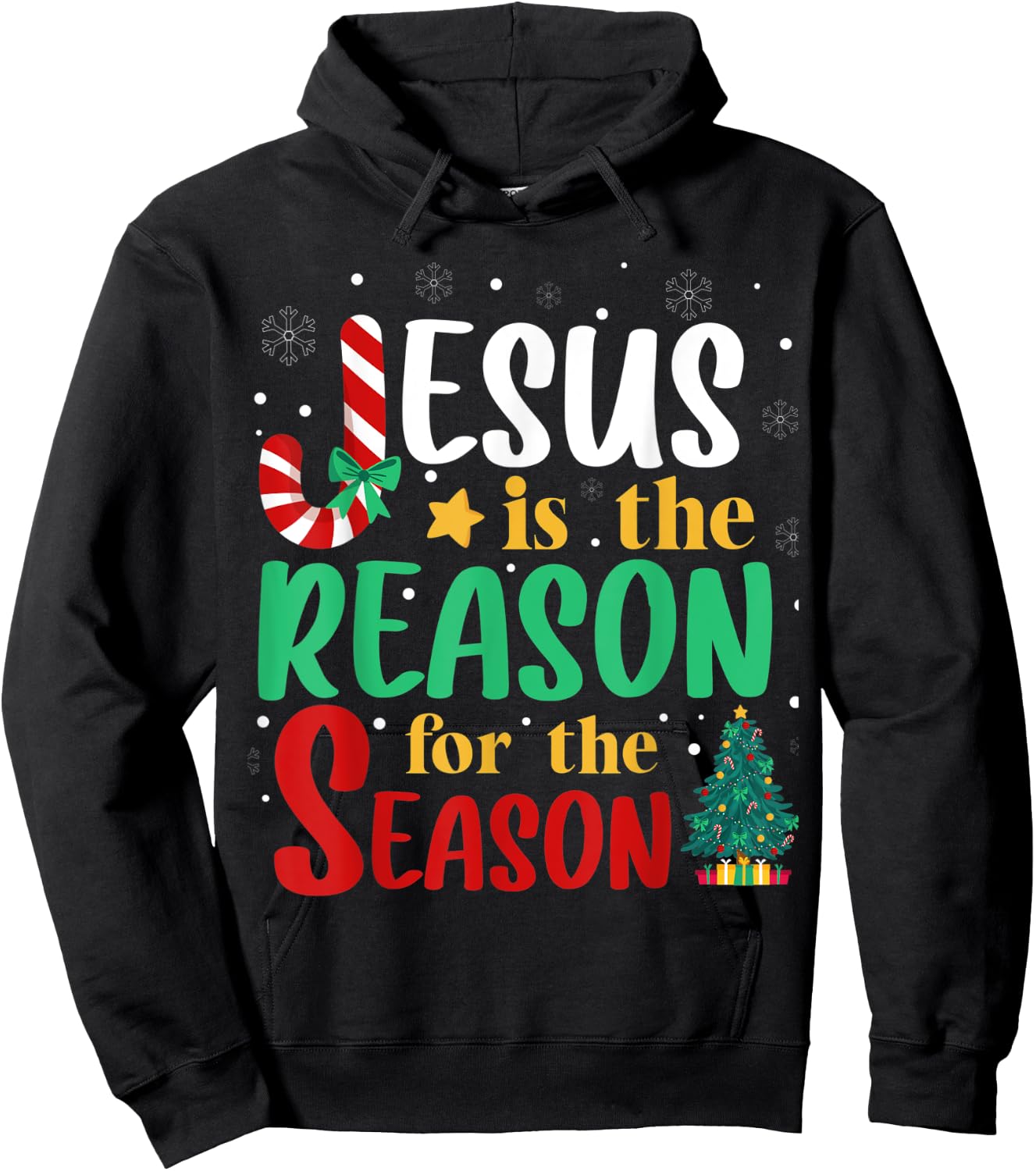 Jesus Is The Reason For The Season Christmas Christian Hoodie - Hoodie | Black