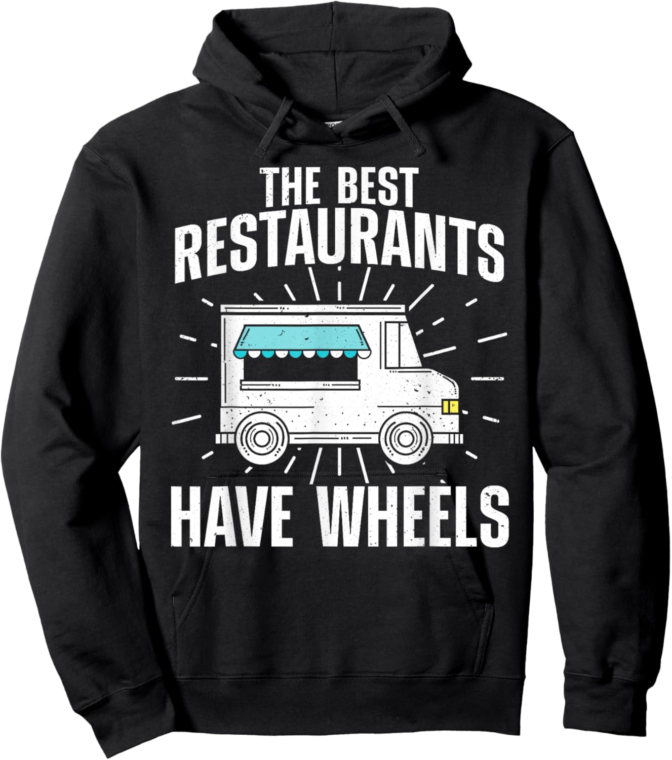 Cool Food Truck Women Culinary Chef Pizza BBQ Driver Hoodie - Hoodie | Black