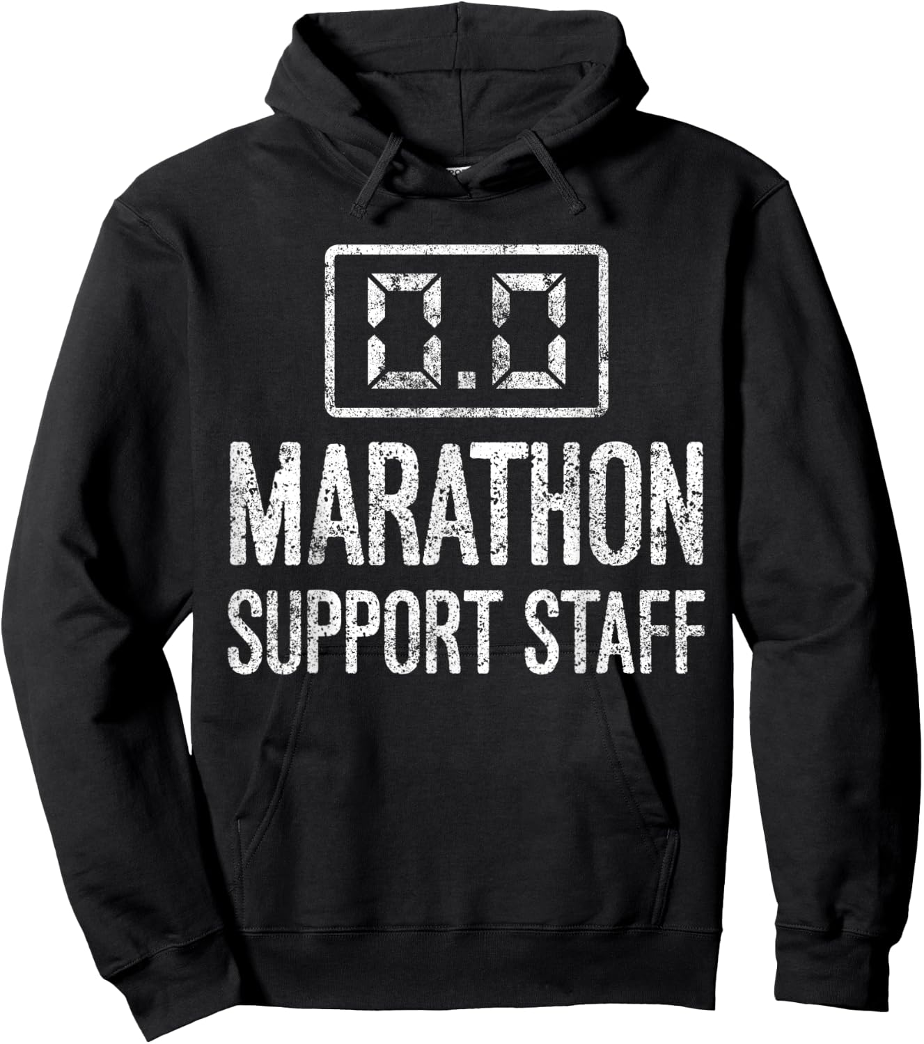 0.0 Marathon Support Crew Running Marathon Runner Hoodie - Hoodie | Black