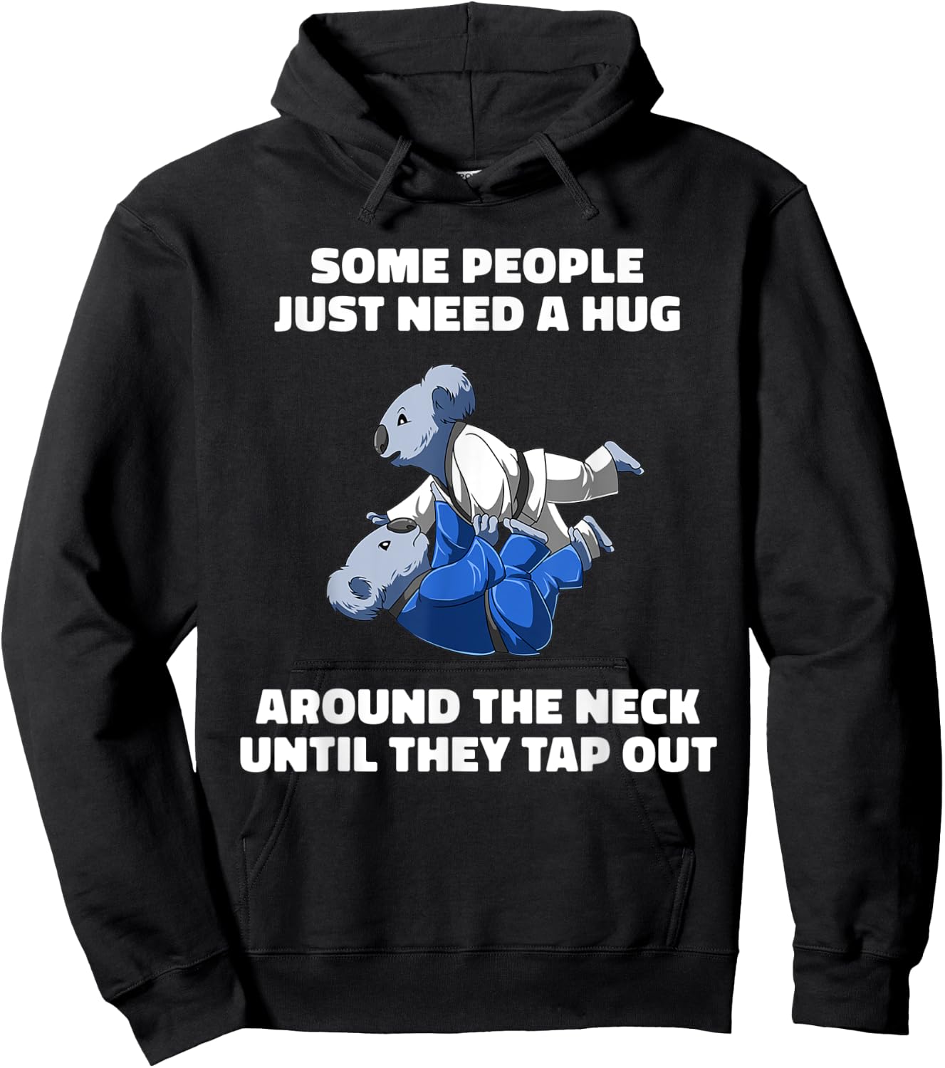 Funny Jiu Jitsu Choke Hug - BJJ Grappling Koala Hoodie - Hoodie | Black