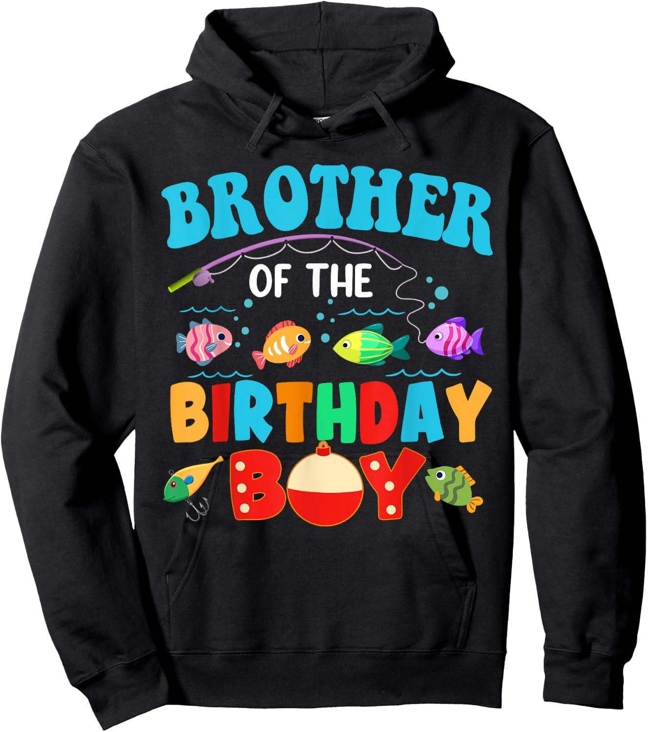 Brother Of The Birthday Boy Sea Fish Ocean Animals Aquarium Hoodie - Hoodie | Black