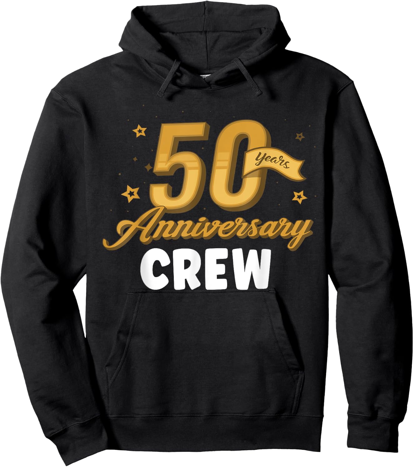 50th Anniversary 50 years of Marriage Golden Wedding Crew Hoodie - Hoodie | Black