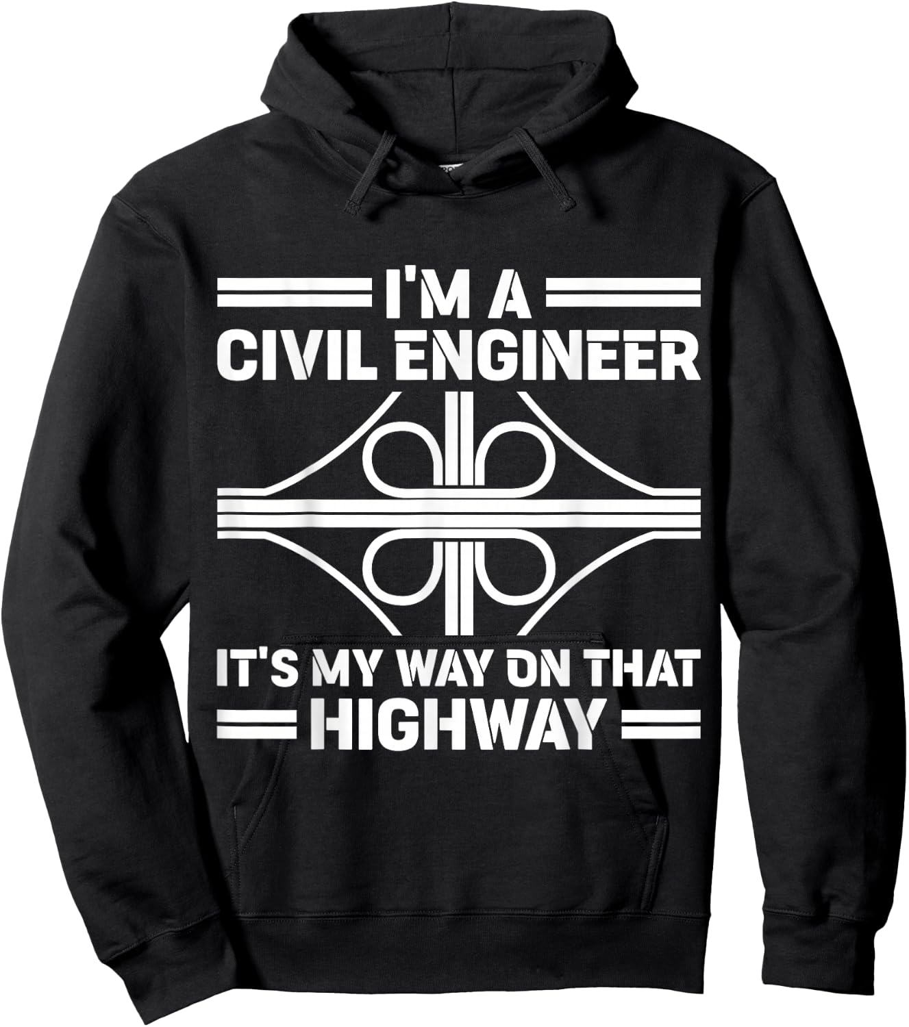 Civil Engineering & Civil Engineer -Adults Black Small Modern Short Sleeve Hoodie - Hoodie | Black