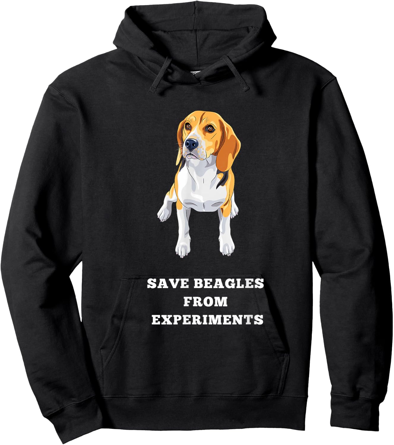 Save beagles from experiment / Beagle lover Hoodie - Hoodie | Black
