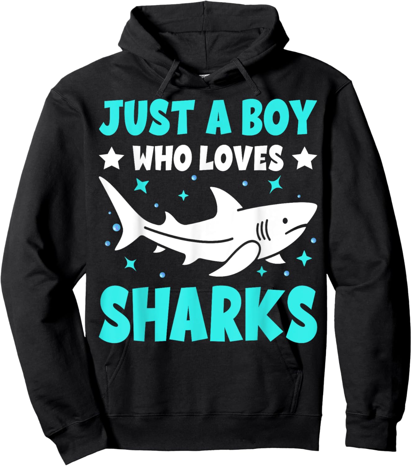 Just A Boy Who Loves Sharks Cute Sharks Lover Kids Gifts Hoodie - Hoodie | Black
