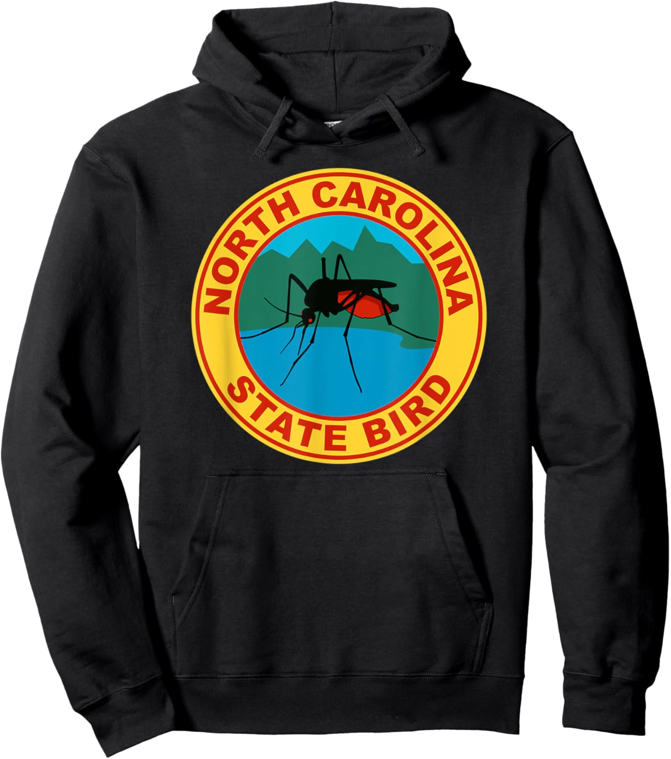 Funny North Carolina Mosquito State Bird Hoodie - Hoodie | Black