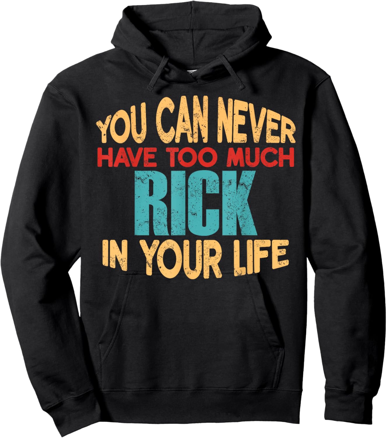 Funny Rick Personalized First Name Joke Item Hoodie - Hoodie | Black