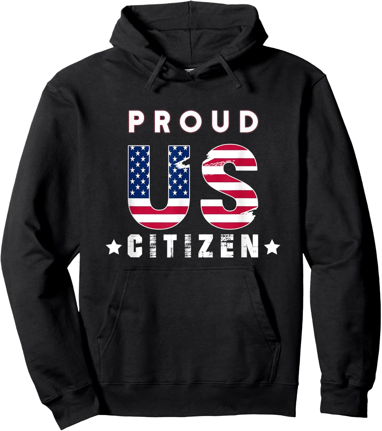 Proud to be an US citizen gift women men american Hoodie - Hoodie | Black