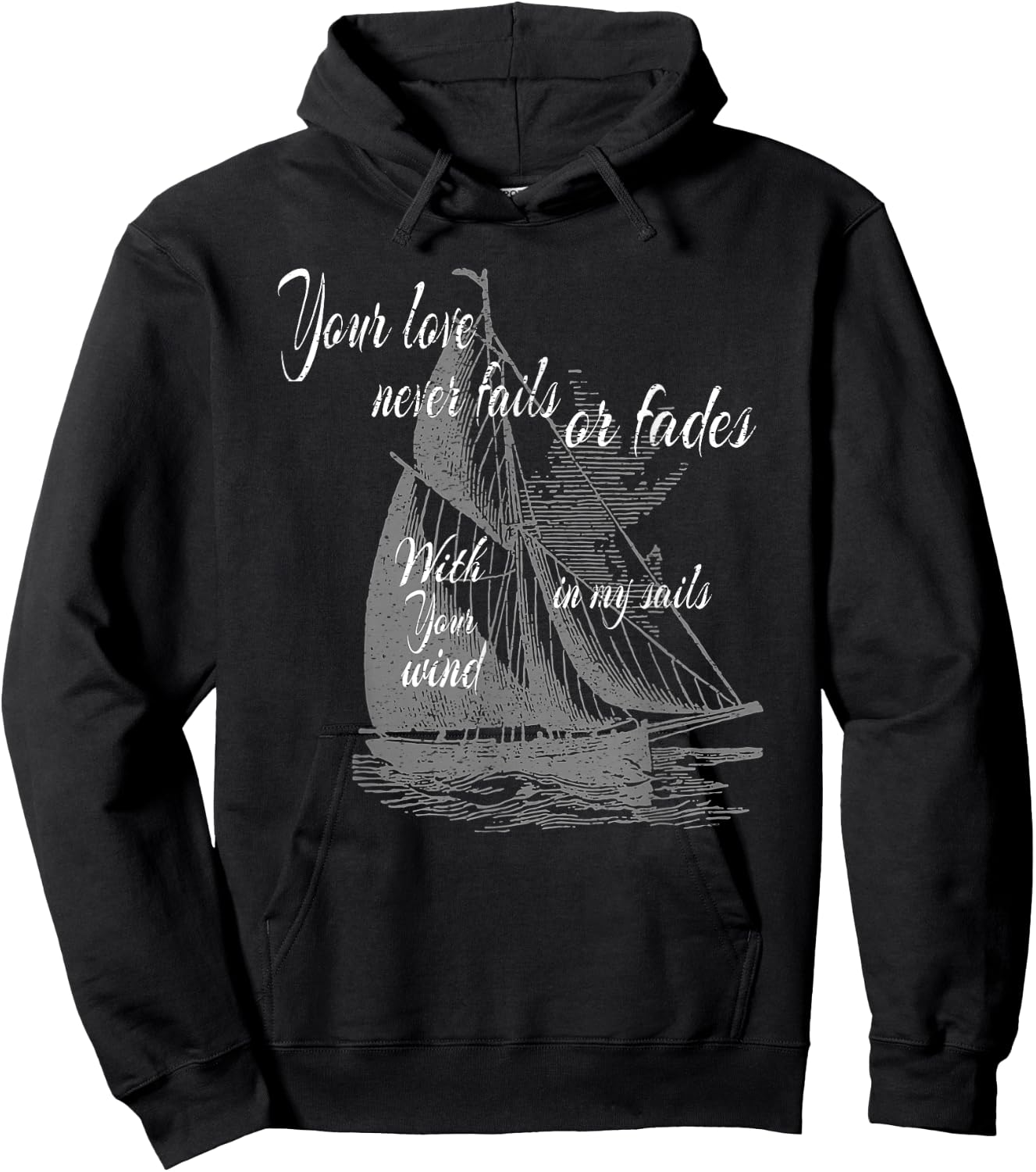Build A Boat Christian Worship Vintage Sail boat Hoodie - Hoodie | Black