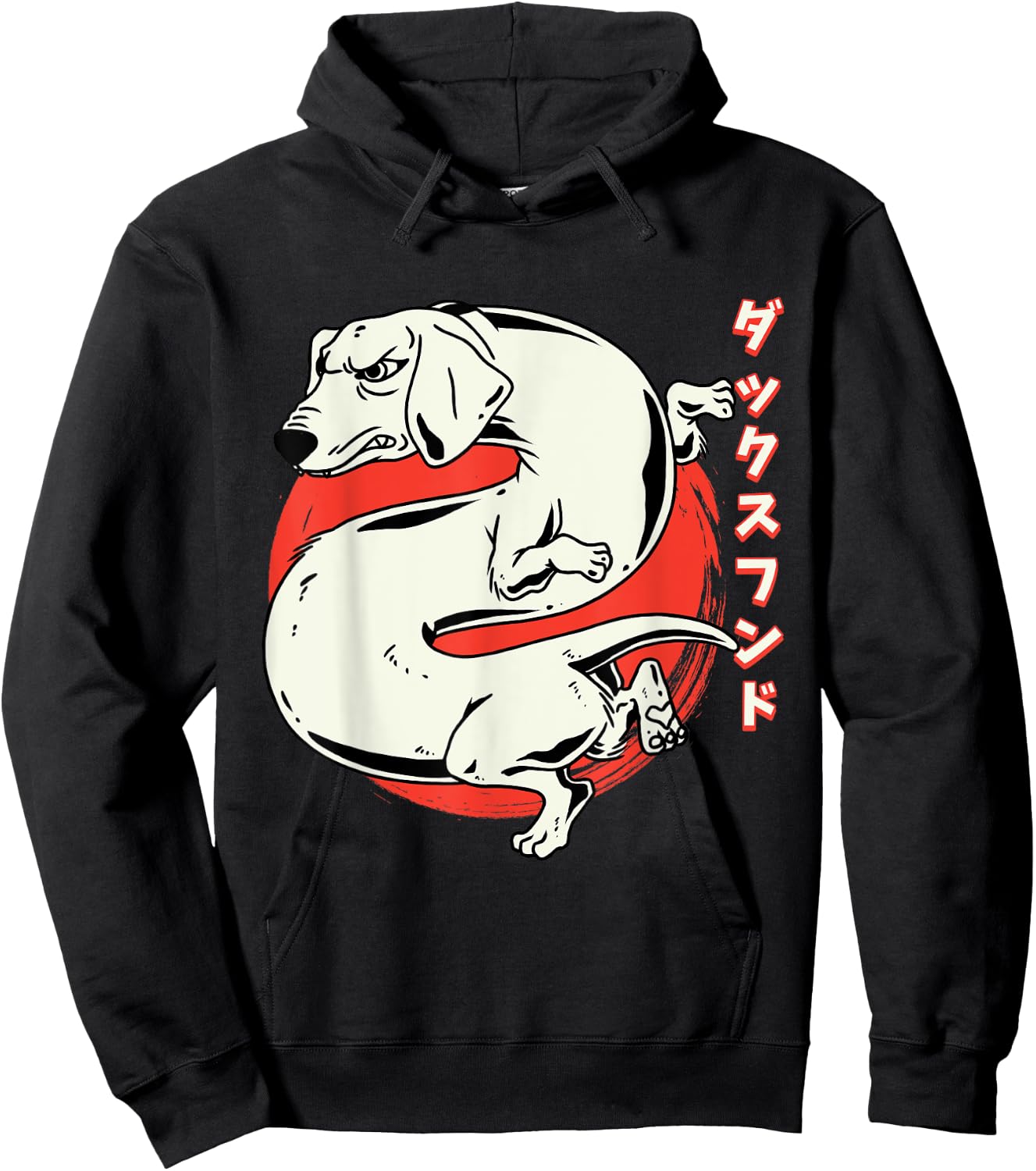 Japanese Dachshund Dragon Dog Fun Dachshund Women Hoodie - Hoodie | Black