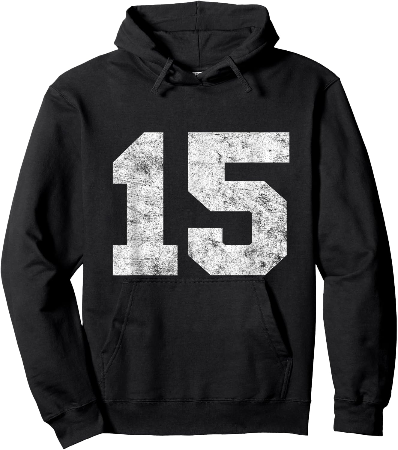 Vintage Lucky Number 15 Birthday Sports Player Team Athlete Hoodie - Hoodie | Black