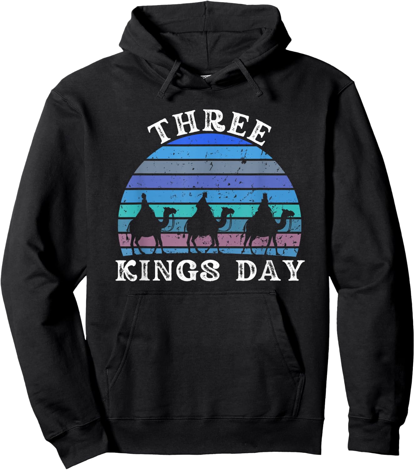 Three Kings day Feliz Dia De Reyes Christian faith Epiphany Hoodie - Hoodie | Black
