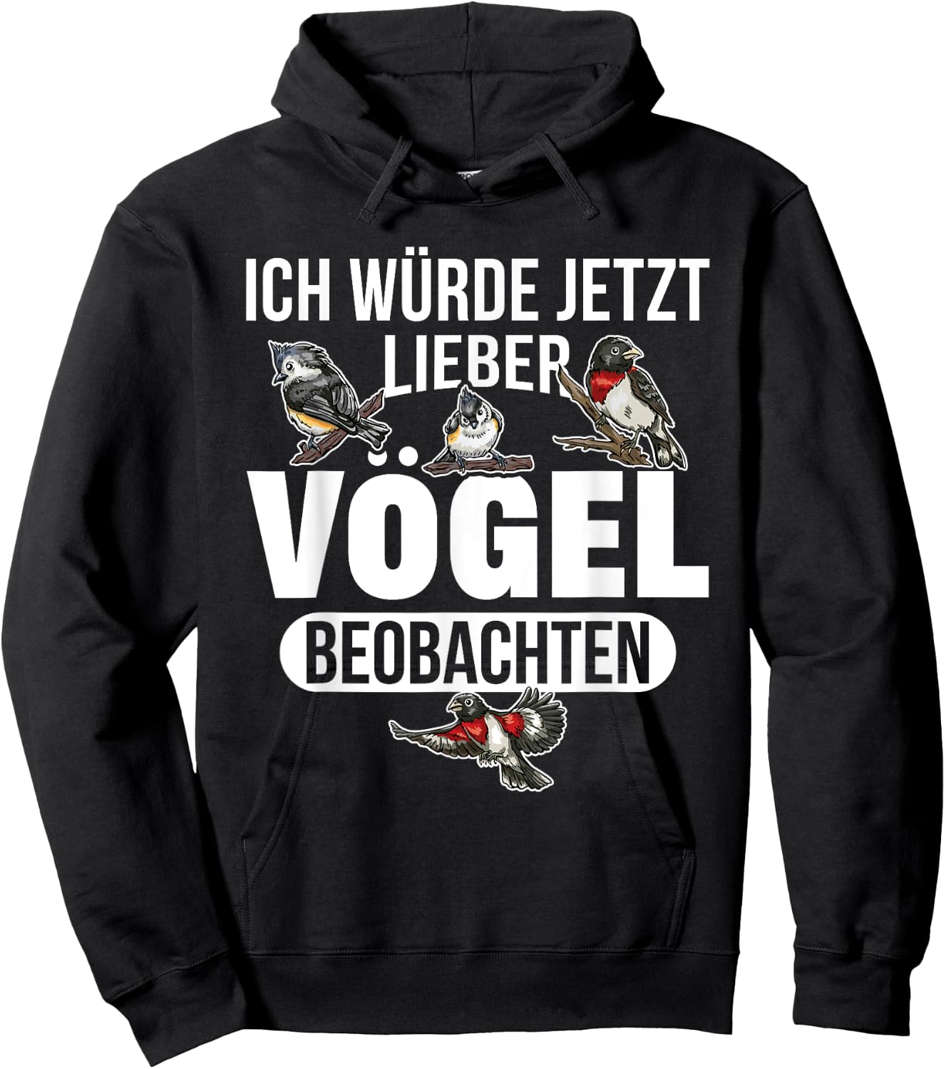 Ornithologe Vogel Ich würde jetzt lieber Vögel Hoodie - Hoodie | Black