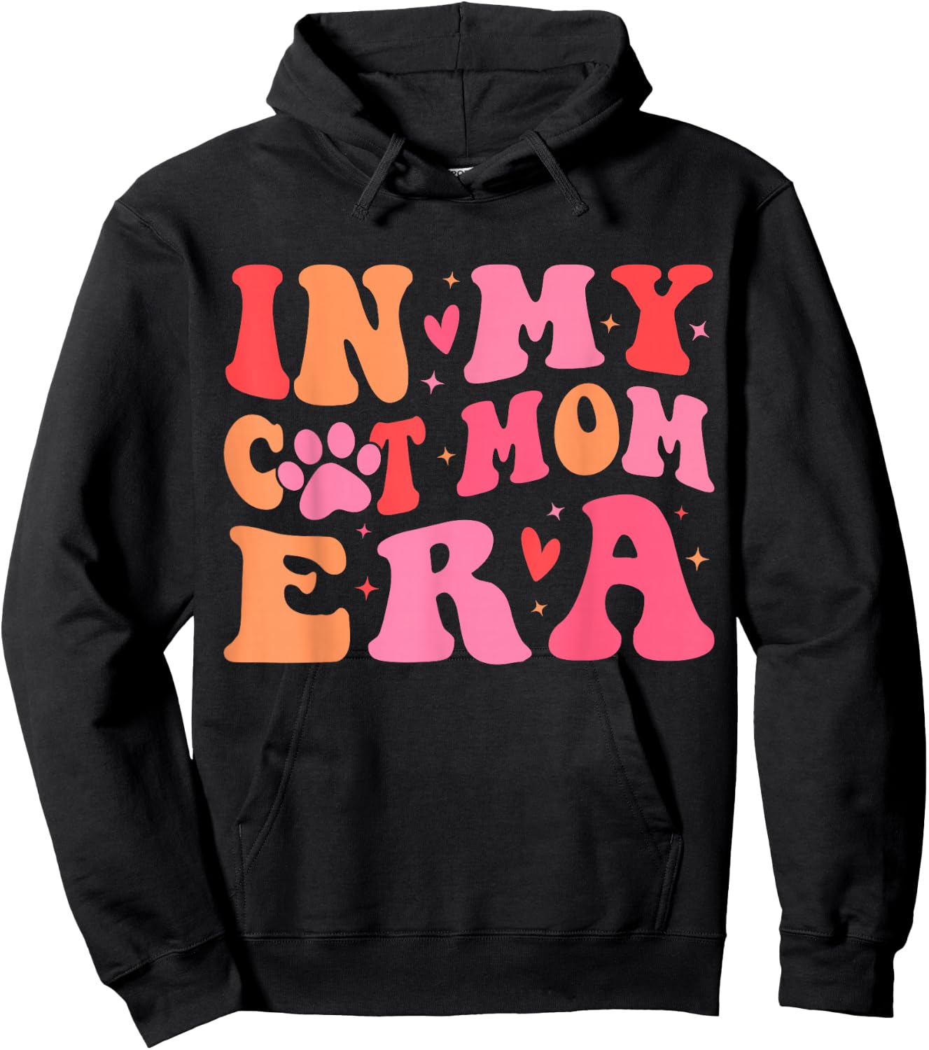 in My Cat Mom Era Cute Cat Mom Hoodie - Hoodie | Black