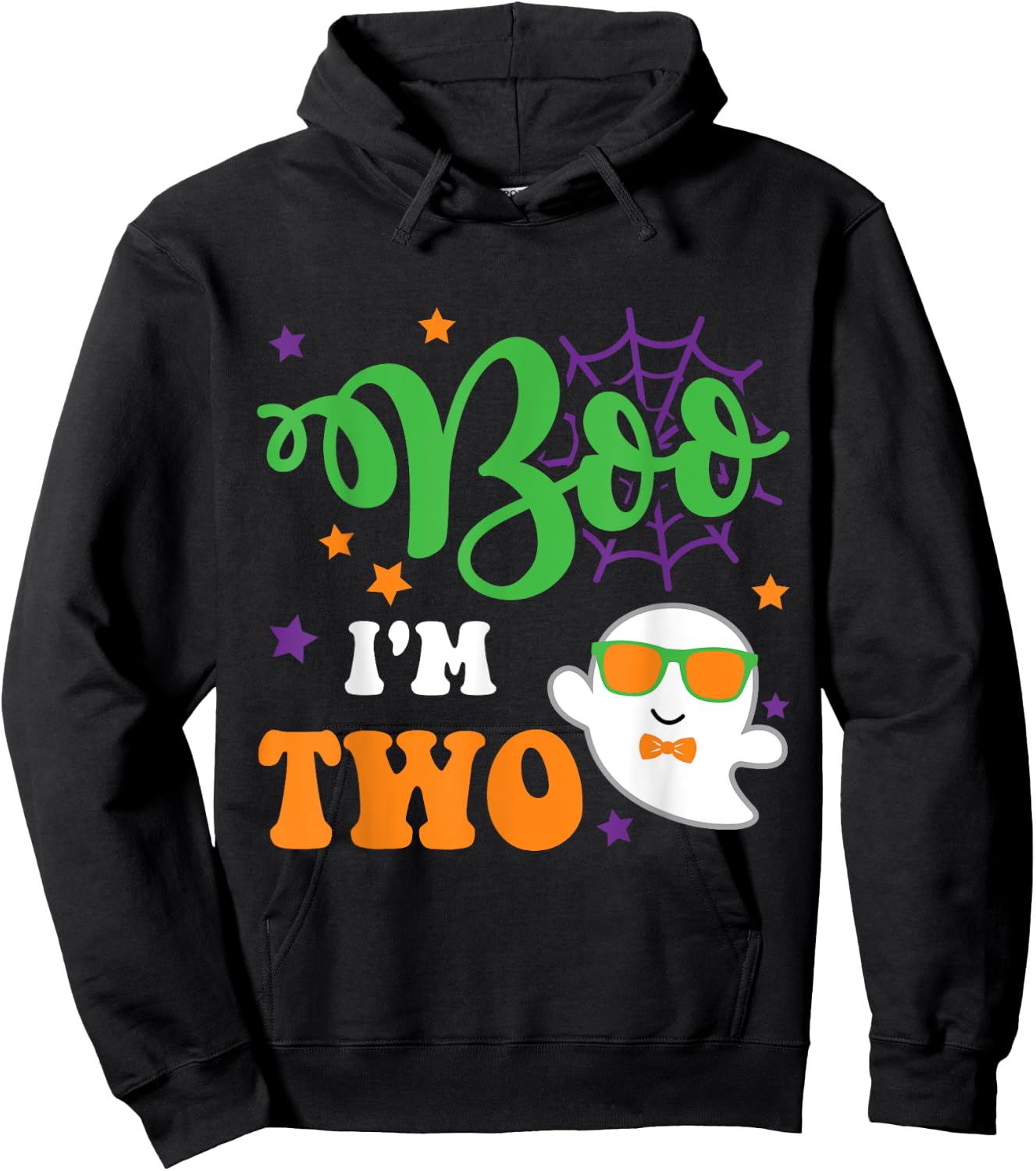 Boo I'm 2 Two Yr 2nd Birthday ghost halloween costume kids Hoodie - Hoodie | Black