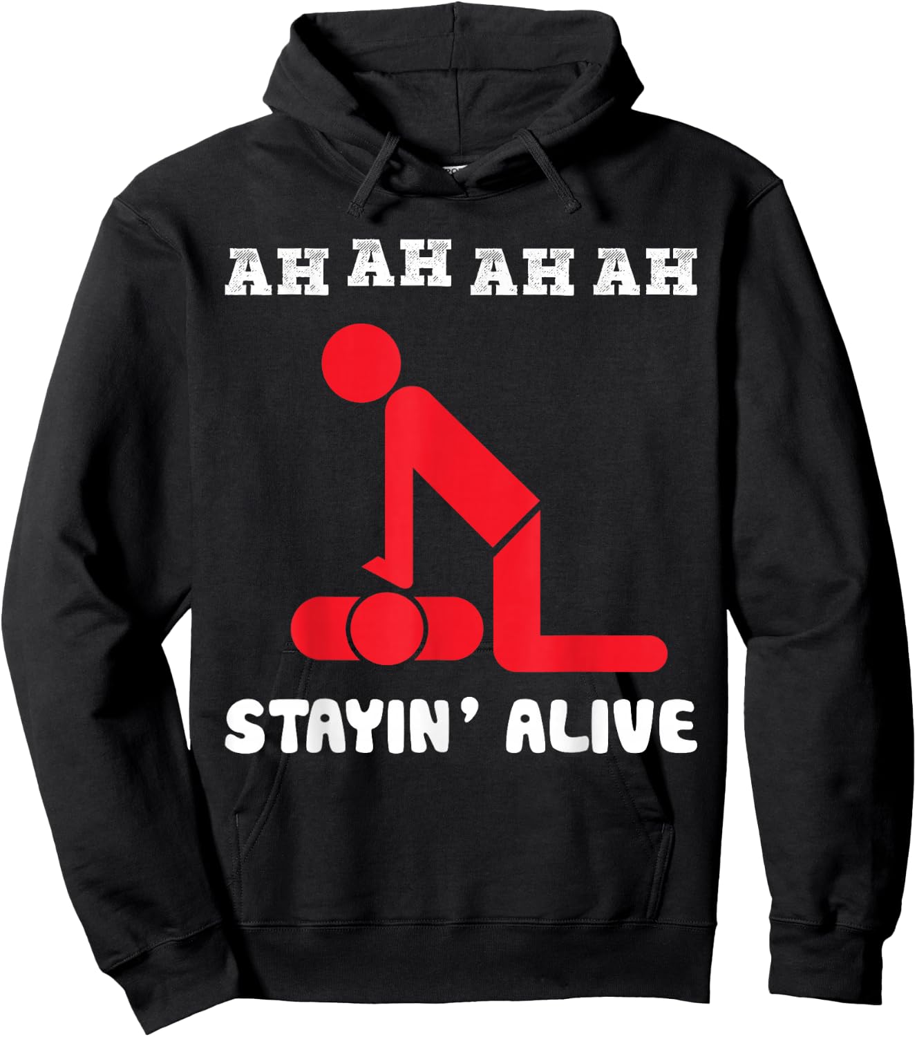 Ah Ah Ah Stayin Alive CPR Hoodie - Hoodie | Black